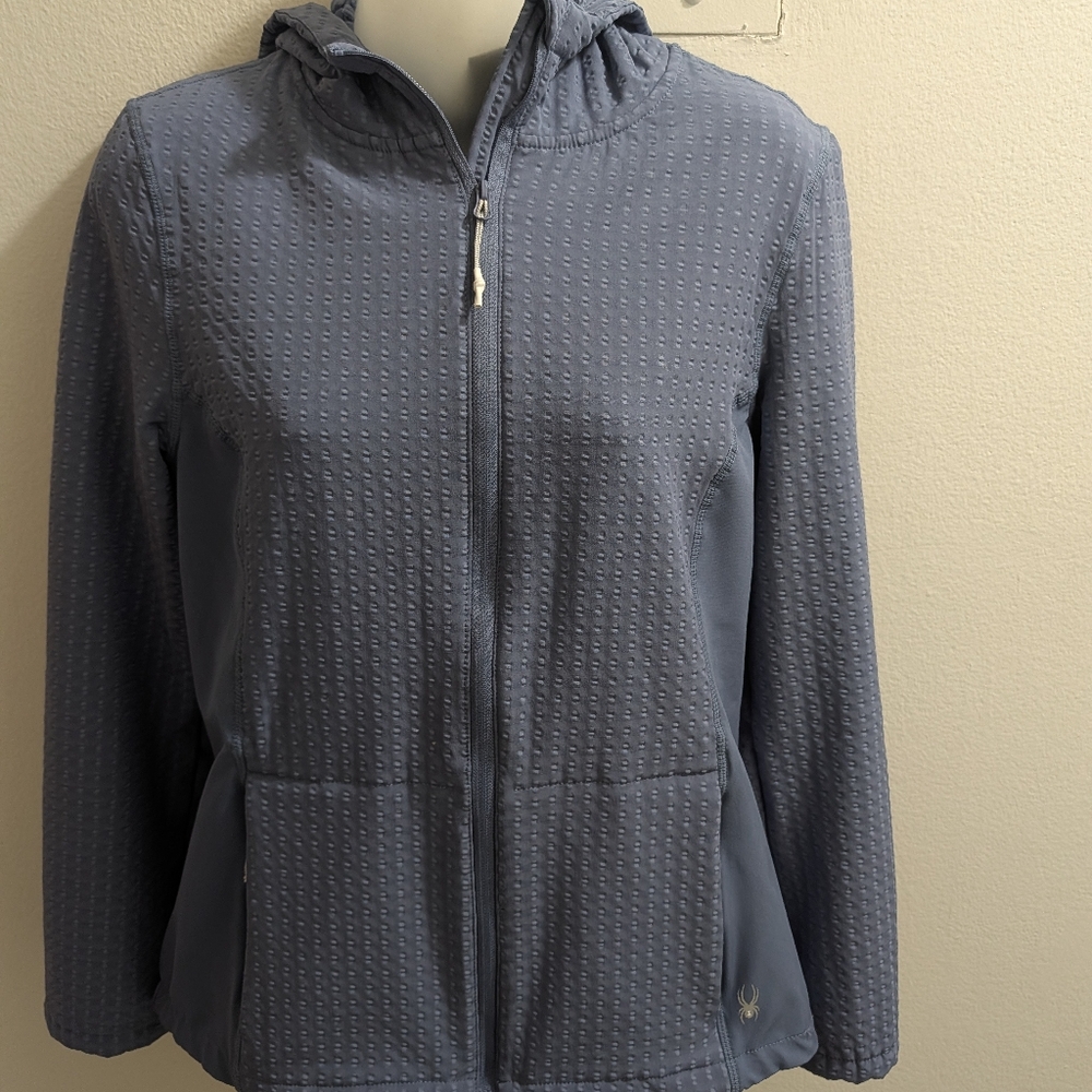 Spyder Active Women's Medium Textured Blue Jacket